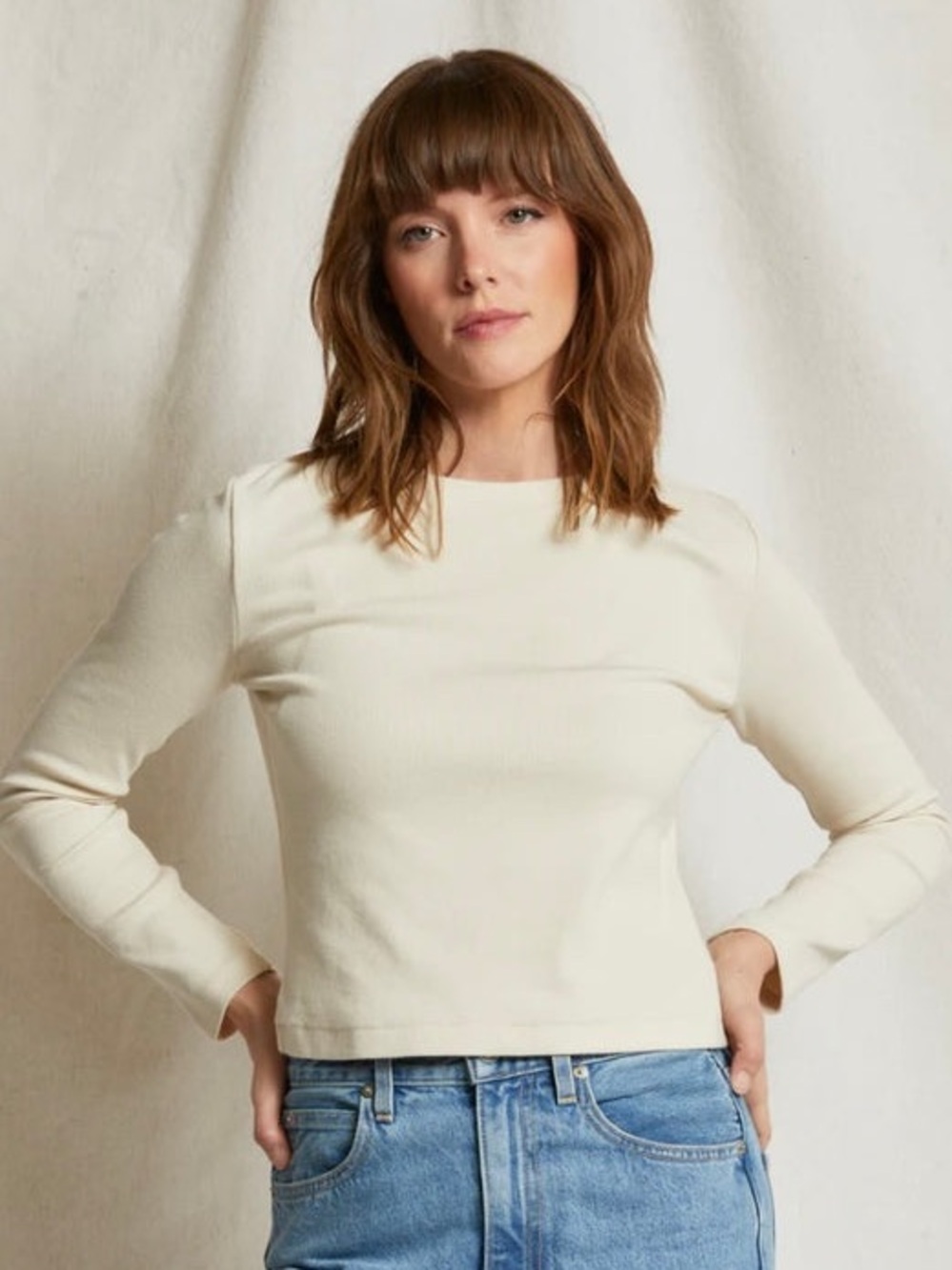 perfectwhitetee foxx long sleeve shirt